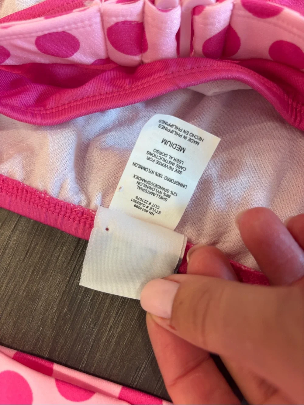 Jag Pink Polka Dot Tankini Set